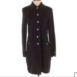ST. JOHN Basics Long Wool Coat, 12
